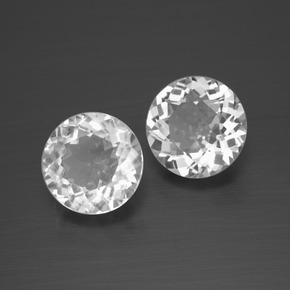 Achetez naturel 4,22ct blanc topaze gems, coupe roude, en provenance brésil chez gemselect. en stock, livraison internationale!