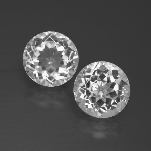 Achetez naturel 6,79ct blanc topaze gems, coupe roude, en provenance brésil chez gemselect. en stock, livraison internationale!