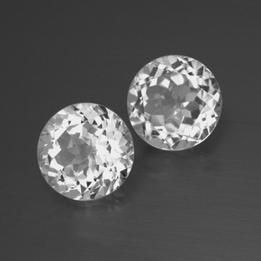 Achetez naturel 6,79ct blanc topaze gems, coupe roude, en provenance brésil chez gemselect. en stock, livraison internationale!