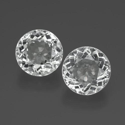 Achetez naturel 7.11ct Blanc clair Topaze gems, Coupe roude, En provenance Brésil chez GemSelect. En stock, livraison internationale!