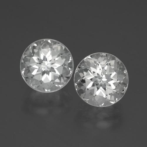 Achetez naturel 7.33ct Blanc Topaze gems, Coupe roude, En provenance Brésil chez GemSelect. En stock, livraison internationale!