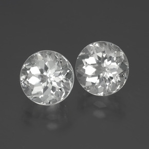 Achetez naturel 7.33ct Blanc Topaze gems, Coupe roude, En provenance Brésil chez GemSelect. En stock, livraison internationale!