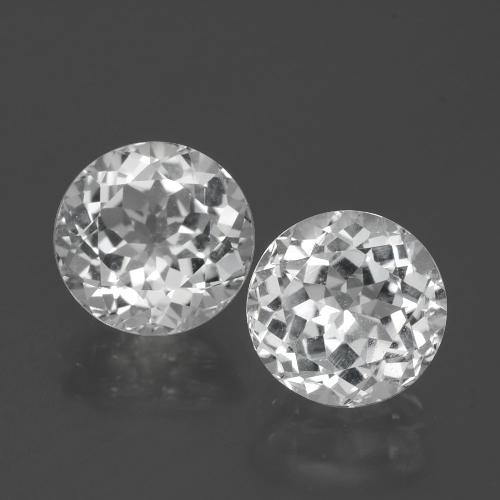 Achetez naturel 5,23ct blanc topaze gems, coupe roude, en provenance brésil chez gemselect. en stock, livraison internationale!