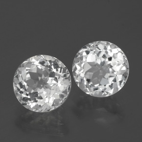 Achetez naturel 5,23ct blanc topaze gems, coupe roude, en provenance brésil chez gemselect. en stock, livraison internationale!