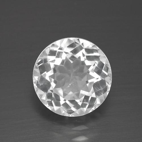 Topaze Blanc clair naturelle Coupe roude, 3.41 ct, VVS-VS