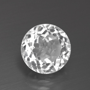 Topaze Blanc clair naturelle Coupe roude, 3.41 ct, VVS-VS