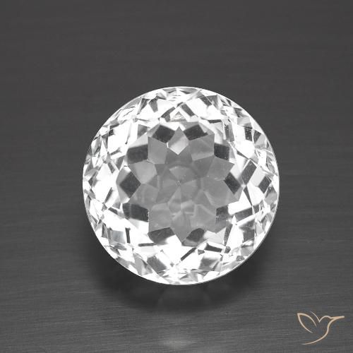 3.40ct Naturel Blanc clair Topaze, Tour, VVS-VS