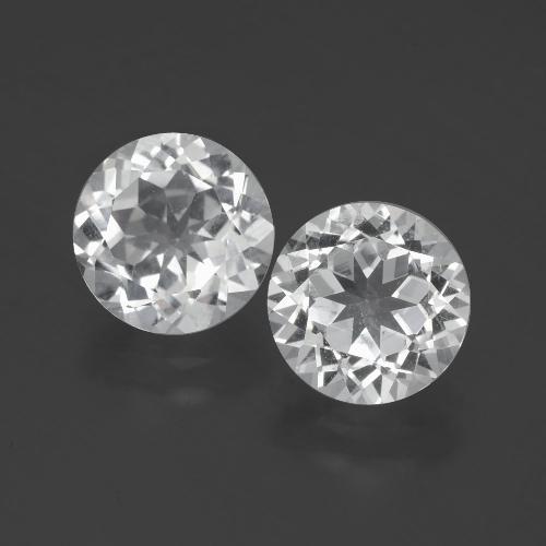 Achetez naturel 6.26ct Blanc clair Topaze gems, Coupe roude, En provenance Brésil chez GemSelect. En stock, livraison internationale!