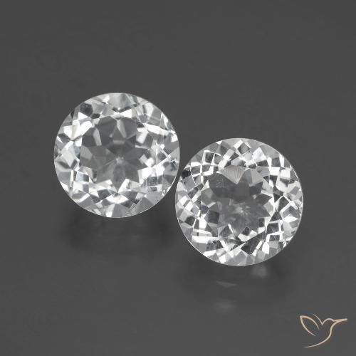 Achetez naturel 7.50ct Blanc clair Topaze gems, Coupe roude, En provenance Brésil chez GemSelect. En stock, livraison internationale!