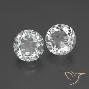 Achetez naturel 7.50ct Blanc clair Topaze gems, Coupe roude, En provenance Brésil chez GemSelect. En stock, livraison internationale!