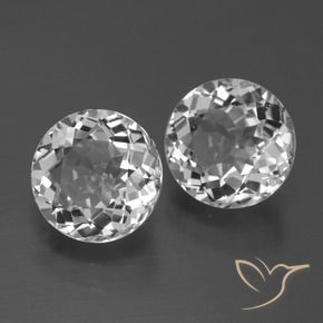 Achetez naturel 7,05ct blanc topaze gems, coupe roude, en provenance brésil chez gemselect. en stock, livraison internationale!