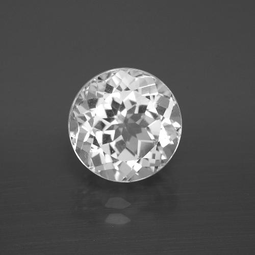 Topaze Blanc clair naturelle Coupe roude, 4.55 ct, VVS-VS