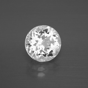 Topaze Blanc naturelle Coupe roude, 3.95 ct, VVS-VS