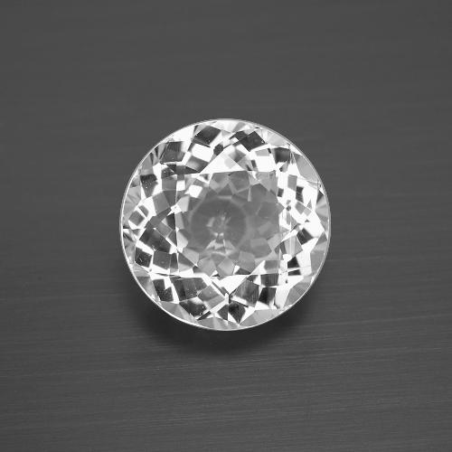 Topaze blanc naturelle coupe roude, 4,05 ct, VVS