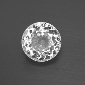 Topaze blanc naturelle coupe roude, 4,05 ct, VVS