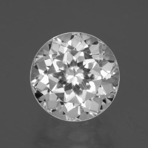 Topaze Blanc naturelle Coupe roude, 4.36 ct, VS