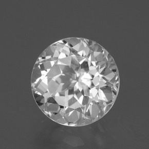 Topaze Blanc naturelle Coupe roude, 4.36 ct, VS