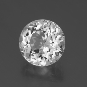 Topaze blanc naturelle coupe roude, 6,06 ct, VS