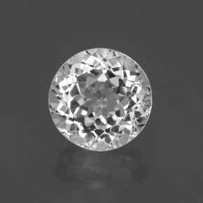 Topaze Blanc clair naturelle Coupe roude, 4.96 ct, VVS-VS