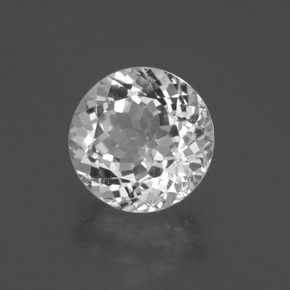 Topaze Blanc clair naturelle Coupe roude, 4.96 ct, VVS-VS