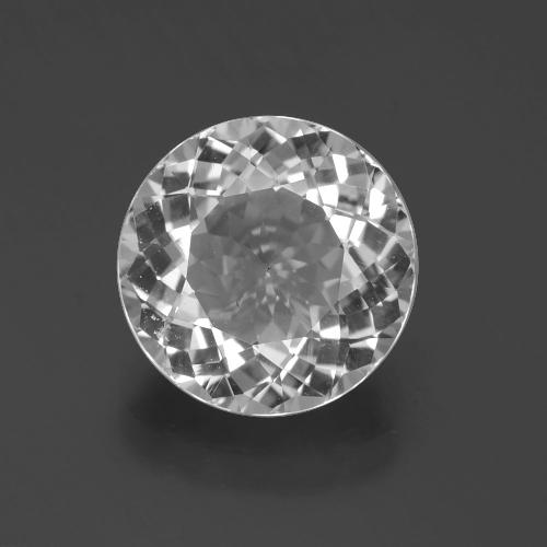 Topaze blanc naturelle coupe roude, 4,96 ct, VS