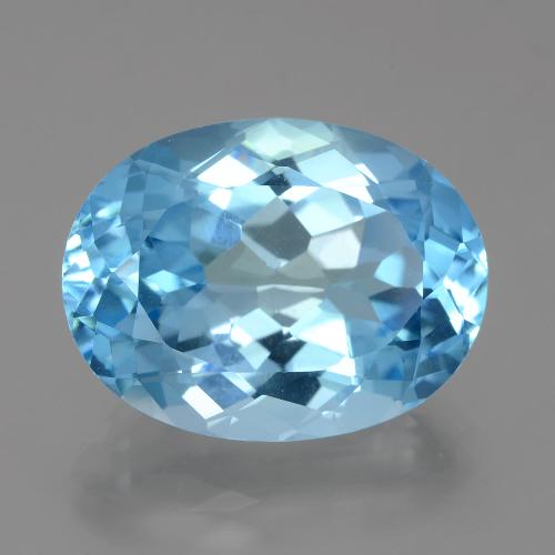 Topaze Bleu ciel naturelle Coupe ovale, 22.01 ct, VVS