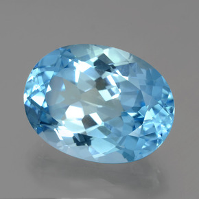 Topaze Bleu ciel naturelle Coupe ovale, 22.01 ct, VVS