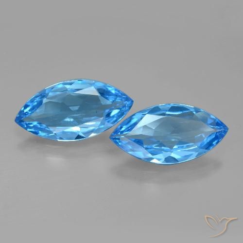 Shop natural 7.21ct Bleu Suisse Topaze gems, Marquise, from Brésil at GemSelect. In stock, global shipping!