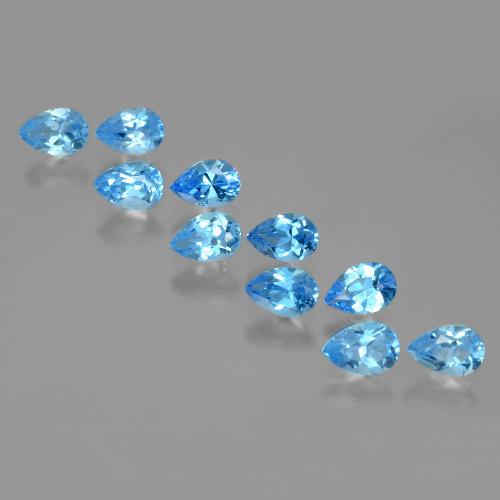 Achetez naturel 5,30ct bleue topaze gems, en forme de poire, en provenance brésil chez gemselect. en stock, livraison internationale!