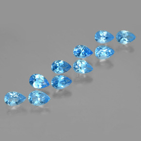 Achetez naturel 5,30ct bleue topaze gems, en forme de poire, en provenance brésil chez gemselect. en stock, livraison internationale!