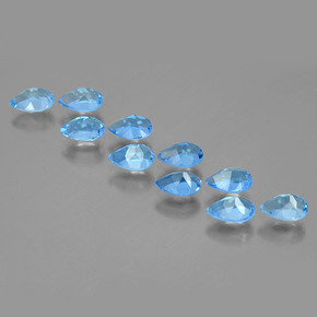 Achetez naturel 5,30ct bleue topaze gems, en forme de poire, en provenance brésil chez gemselect. en stock, livraison internationale!