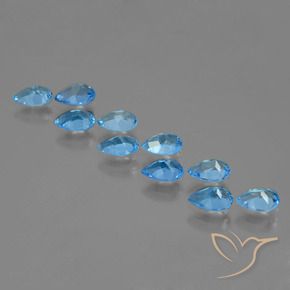 Achetez naturel 4,63ct bleue topaze gems, en forme de poire, en provenance brésil chez gemselect. en stock, livraison internationale!