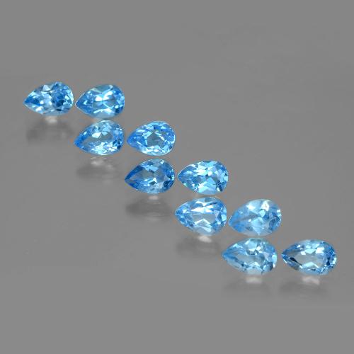 Achetez naturel 5.47ct Bleu Suisse Topaze gems, En forme de poire, En provenance Brésil chez GemSelect. En stock, livraison internationale!