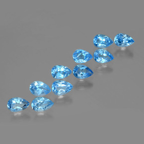 Achetez naturel 5.47ct Bleu Suisse Topaze gems, En forme de poire, En provenance Brésil chez GemSelect. En stock, livraison internationale!