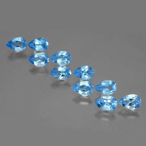 Achetez naturel 4,97ct bleue topaze gems, en forme de poire, en provenance brésil chez gemselect. en stock, livraison internationale!