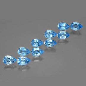 Achetez naturel 4,97ct bleue topaze gems, en forme de poire, en provenance brésil chez gemselect. en stock, livraison internationale!