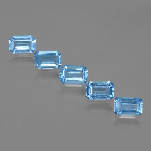 Achetez naturel 3.09ct Bleu Suisse Topaze gems, Taille émeraude, En provenance Brésil chez GemSelect. En stock, livraison internationale!