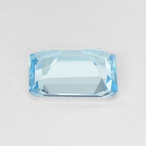 Topaze Bleu Suisse naturelle Taille émeraude, 3.25 ct, VVS-VS