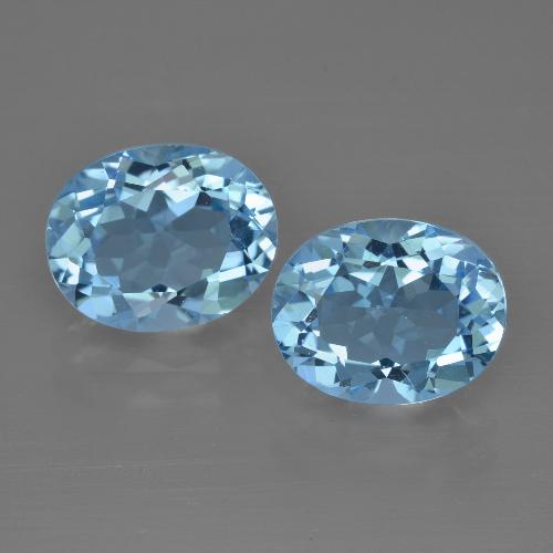 Achetez naturel 6,95ct bleue topaze gems, coupe ovale, en provenance brésil chez gemselect. en stock, livraison internationale!