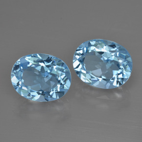 Achetez naturel 6,95ct bleue topaze gems, coupe ovale, en provenance brésil chez gemselect. en stock, livraison internationale!