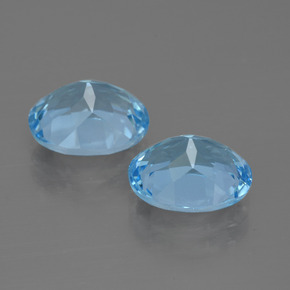Achetez naturel 6,95ct bleue topaze gems, coupe ovale, en provenance brésil chez gemselect. en stock, livraison internationale!