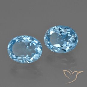 Achetez naturel 6.89ct Bleu ciel Topaze gems, Coupe ovale, En provenance Brésil chez GemSelect. En stock, livraison internationale!