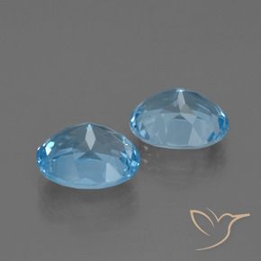 Achetez naturel 7,05ct bleue topaze gems, coupe ovale, en provenance brésil chez gemselect. en stock, livraison internationale!