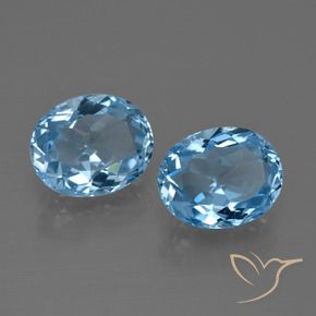 Achetez naturel 6.68ct Bleu ciel Topaze gems, Coupe ovale, En provenance Brésil chez GemSelect. En stock, livraison internationale!