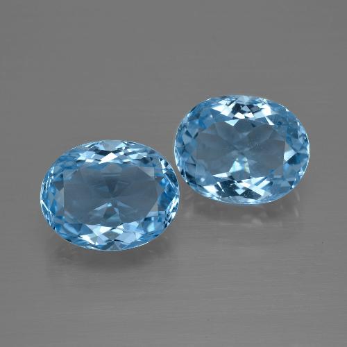 Achetez naturel 6.96ct Bleu Suisse Topaze gems, Coupe ovale, En provenance Brésil chez GemSelect. En stock, livraison internationale!