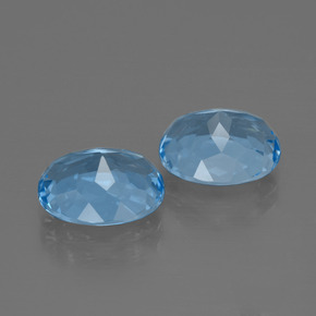 Achetez naturel 6.96ct Bleu Suisse Topaze gems, Coupe ovale, En provenance Brésil chez GemSelect. En stock, livraison internationale!