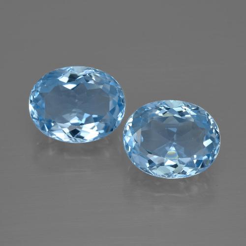 Achetez naturel 7,00ct bleue topaze gems, coupe ovale, en provenance brésil chez gemselect. en stock, livraison internationale!