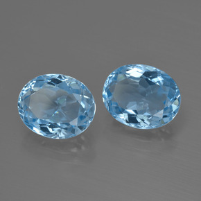 Achetez naturel 7,00ct bleue topaze gems, coupe ovale, en provenance brésil chez gemselect. en stock, livraison internationale!