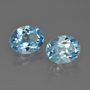 Achetez naturel 6.13ct Bleu Suisse Topaze gems, Coupe ovale, En provenance Brésil chez GemSelect. En stock, livraison internationale!