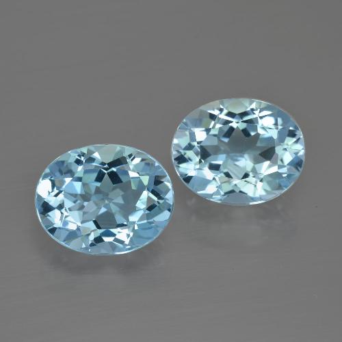 Achetez naturel 6.48ct Bleu ciel Topaze gems, Coupe ovale, En provenance Brésil chez GemSelect. En stock, livraison internationale!